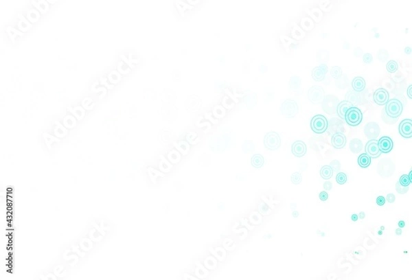 Fototapeta Light Green vector backdrop with dots.