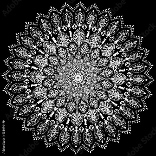 Fototapeta Indian Traditional and cultural Mandala design concept of Rangoli,