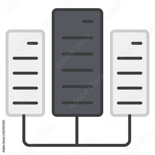 Fototapeta Modern design icon of network server rack