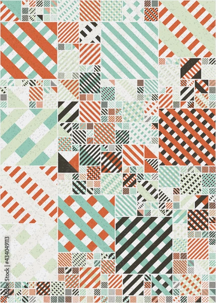 Fototapeta Abstract Geometric Pattern generative computational art illustration