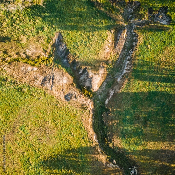 Fototapeta Creek erosion, Tharwa, ACT, May 2021