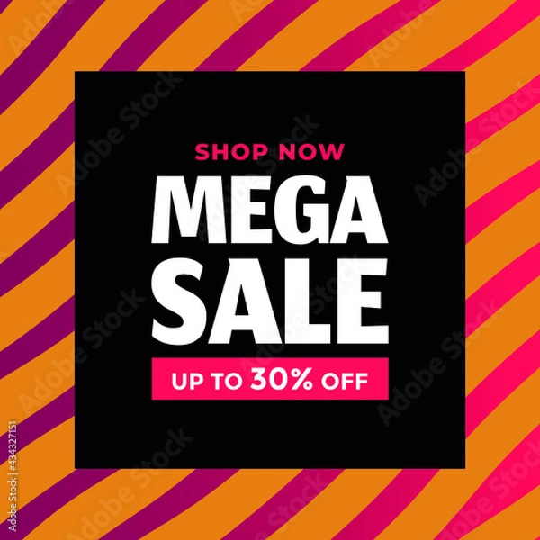 Fototapeta Shop now, mega sale, up to 30% off