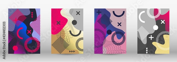 Fototapeta Modern abstract vector banner set. Trendy abstract vector illustration. Abstract elegant background. Creative vector banner illustration.