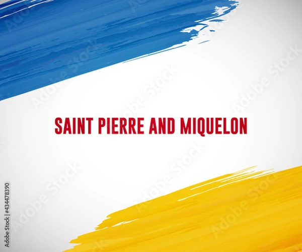 Fototapeta Happy national day of Saint Pierre and Miquelon with creative watercolor splash background