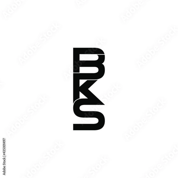 Fototapeta bks letter original monogram logo design