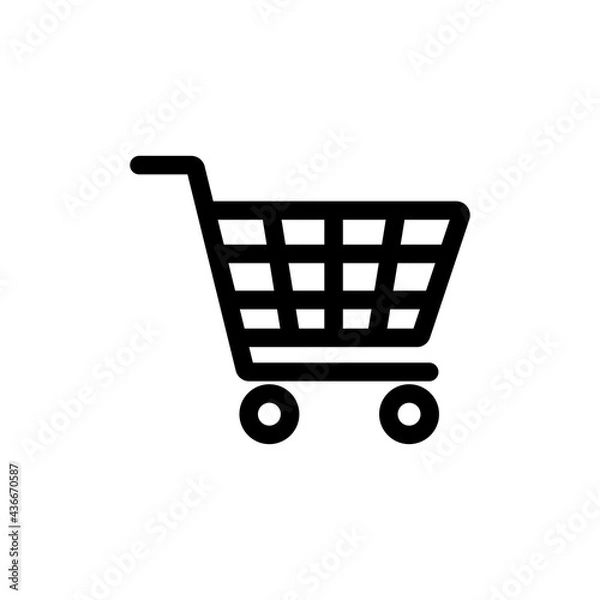 Fototapeta Shop cart icon symbol simple design