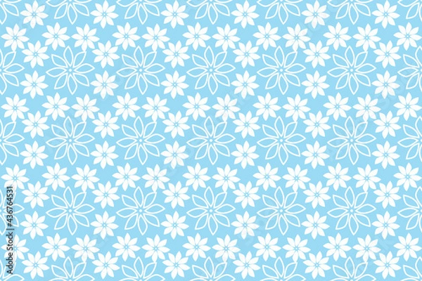 Fototapeta Seamless pattern with floral vector