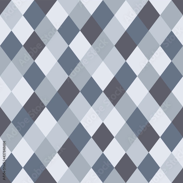 Fototapeta Japanese Random Diamond Plaid Vector Seamless Pattern