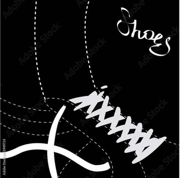 Fototapeta abstract shoes background - vector illustration