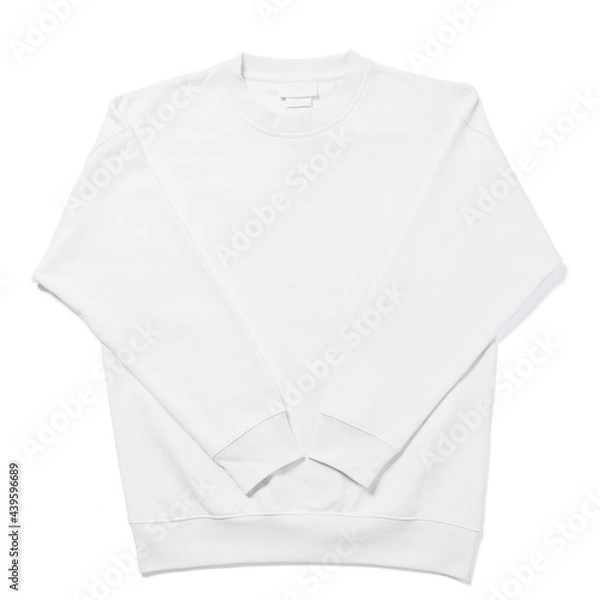 Fototapeta Blank white sweatshirt on white background