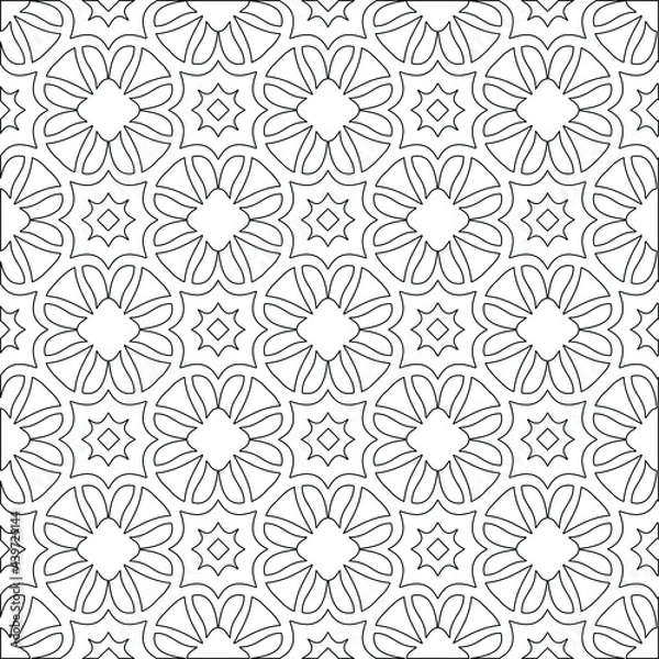 Fototapeta  vector pattern with triangular elements. Geometric ornament for wallpapers and backgrounds. Black and white pattern. 