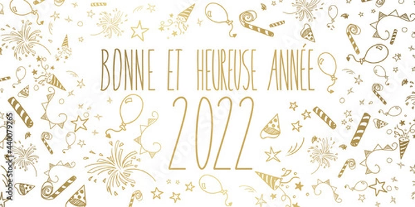 Fototapeta french happy new year 2022