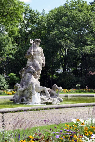 Fototapeta Old Botanic Garden with Neptun