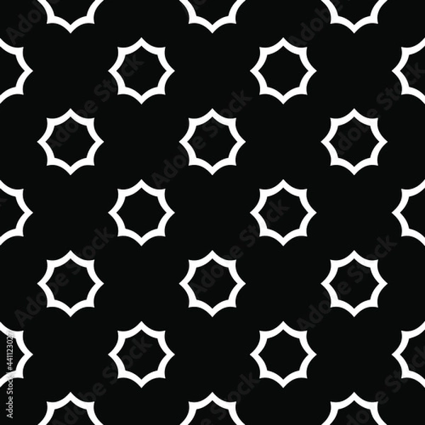 Fototapeta 
floral seamless pattern background.Geometric ornament for wallpapers and backgrounds. Black and white pattern. 