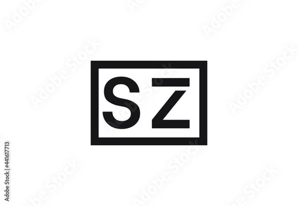 Fototapeta SZ letter logo design