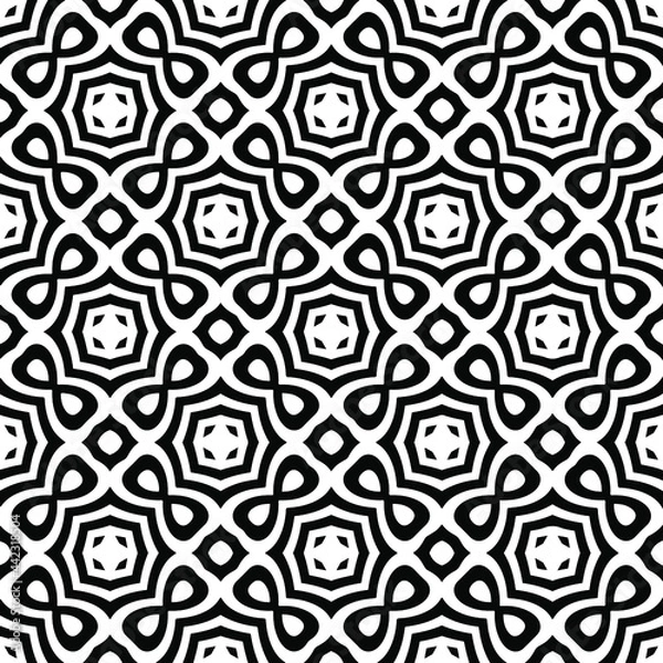 Fototapeta Seamless vector pattern in geometric ornamental style. 