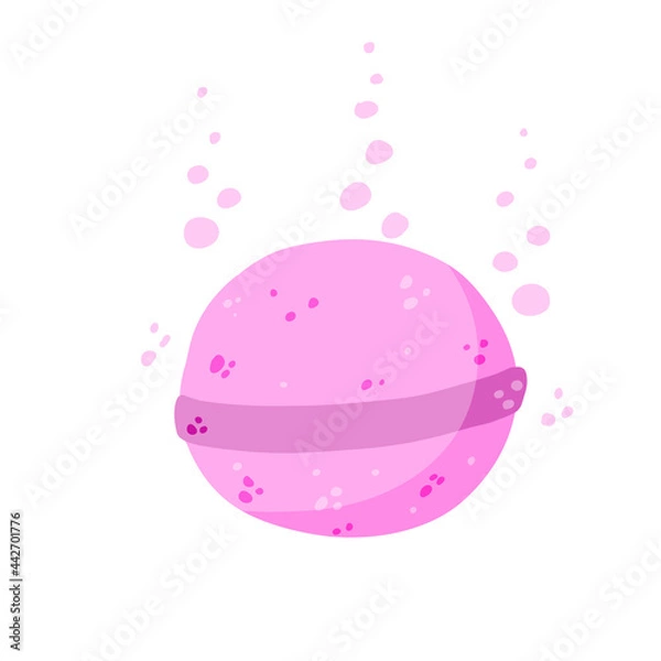 Fototapeta Bath bomb. Soap bubbles. Bathroom Natural cosmetics for relaxation