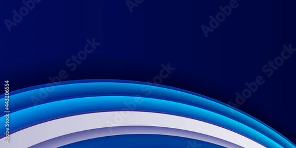 Fototapeta Abstract blue vector background with wave