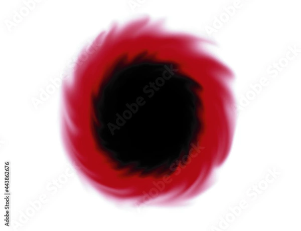 Fototapeta Red wormhole that looks like