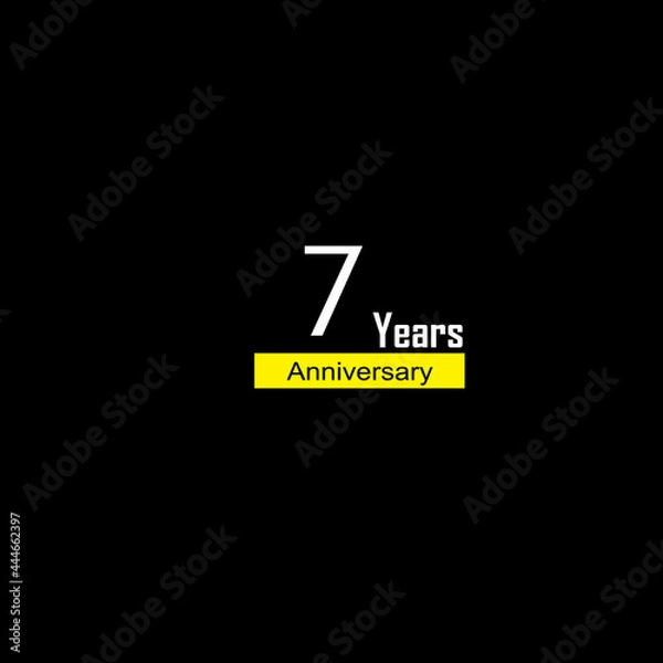 Fototapeta 7 Year Anniversary Celebration Vector Template Design Illustration