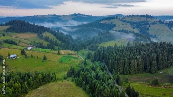 Fototapeta Up in the sky of Transylvania.