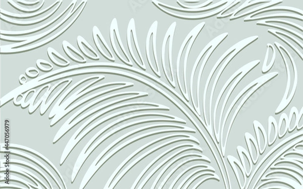 Fototapeta floral background with brush lines