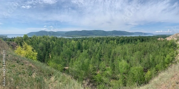 Obraz Panorama of Zhigulevsky mountains, forests and rivers