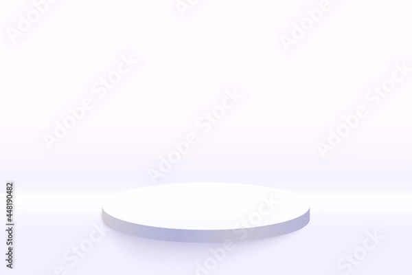 Fototapeta white gray podium display mockup background