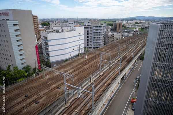 Fototapeta 石川県金沢市の金沢駅周辺の風景 Scenery around Kanazawa Station in Kanazawa City, Ishikawa Prefecture, Japan