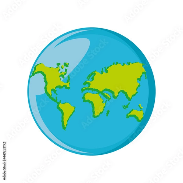 Fototapeta planet map icon