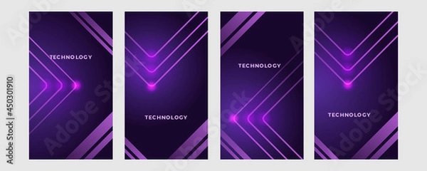 Fototapeta Abstract tech background. Futuristic technology interface. Tech banner background.  Vector background for cover, banner, poster, web, and packaging