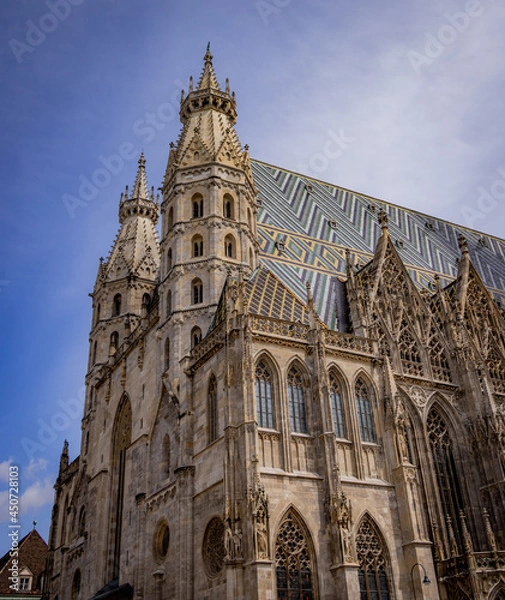 Fototapeta Cathedral St Stephan in Vienna called Stephansdom in the city center - travel photography