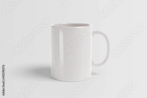 Fototapeta mug Cup of coffee on white background 3d rendering