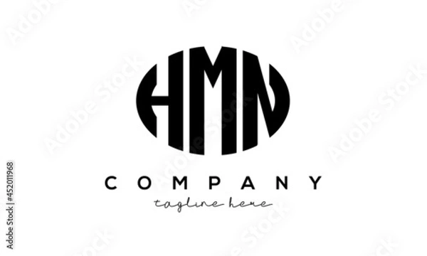 Fototapeta HMN three Letters creative circle logo design