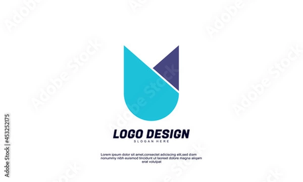 Fototapeta abstract creative example idea brand logo for corporate finance company and building colorful design vector