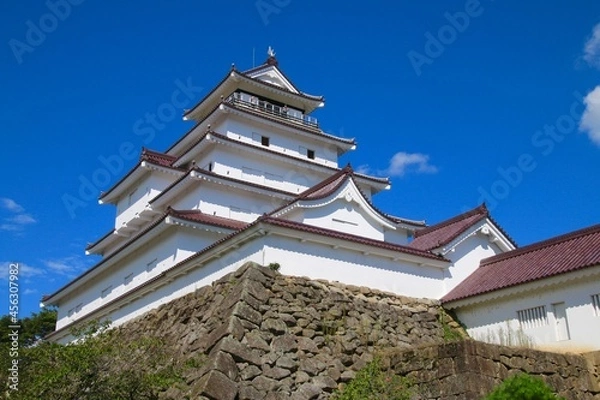 Fototapeta 会津鶴ヶ城・天守閣（福島県・会津若松市）