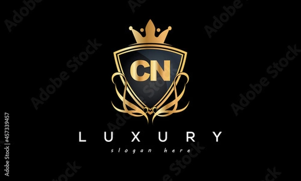 Fototapeta CN creative luxury letter logo