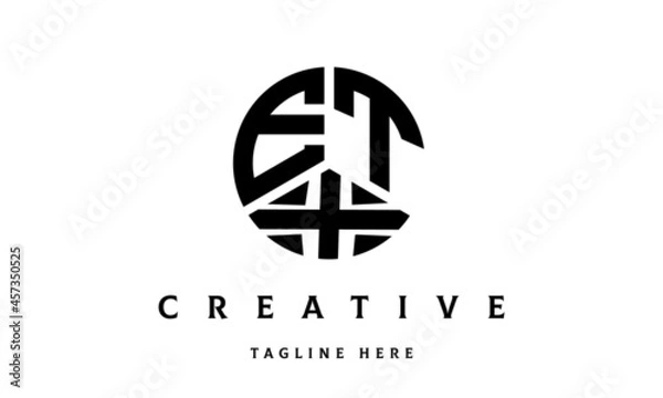 Fototapeta ETX creative circle three letter logo