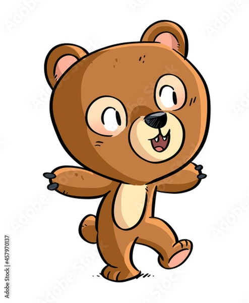 Fototapeta Illustration of boy wearing a bear costume