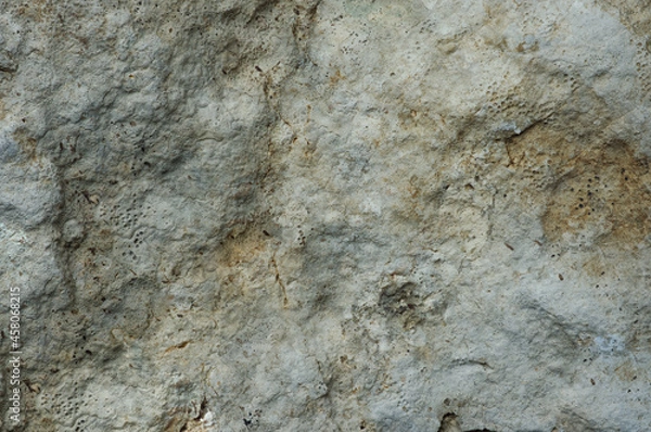 Fototapeta macro details of a grey stone, extreme textured close-up with black and white mark background 