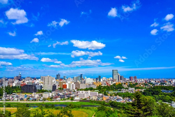 Fototapeta 仙台市の都市風景