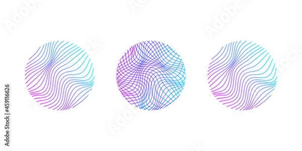 Fototapeta Abstract circle with 3d lines