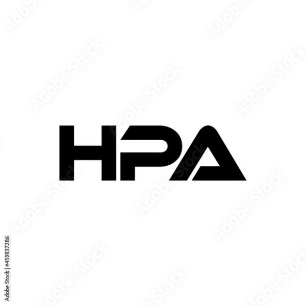 Fototapeta HPA letter logo design with white background in illustrator, vector logo modern alphabet font overlap style. calligraphy designs for logo, Poster, Invitation, etc.