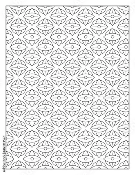 Fototapeta Geometric pattern pages for coloring book