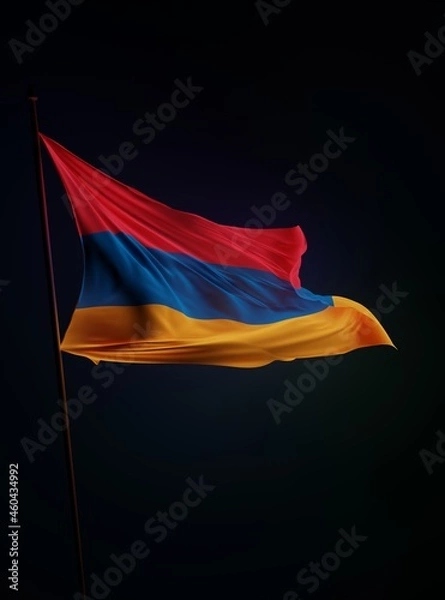 Fototapeta Abstract Armenia Flag 3D Render (3D Artwork)