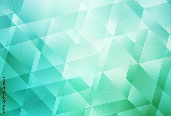 Fototapeta Light Green vector abstract polygonal pattern.