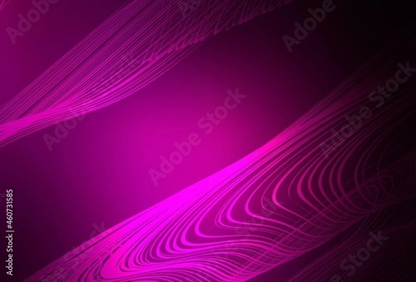 Fototapeta Dark Pink vector blurred shine abstract template.