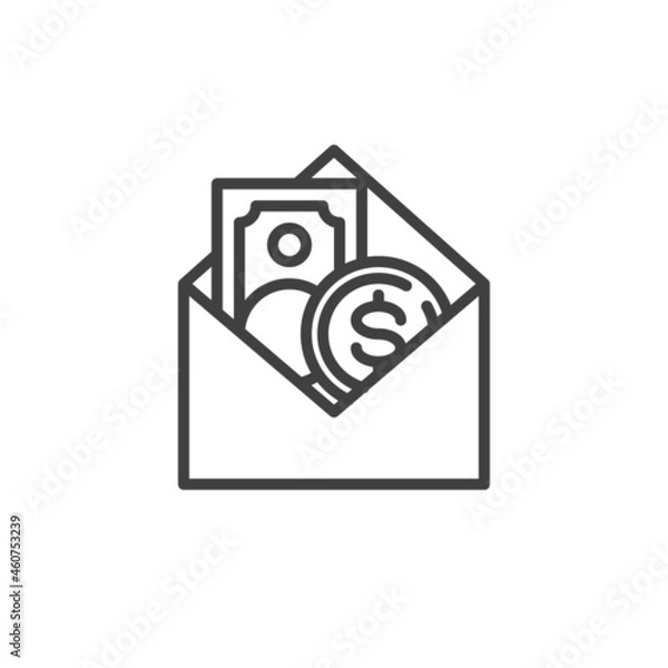 Obraz Cash money transfer line icon