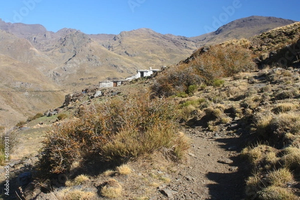 Fototapeta dusty footpath in Sierra Nevada - Spain