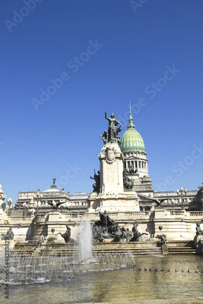 Fototapeta Congress square monument in Buenos Aires, Argentina